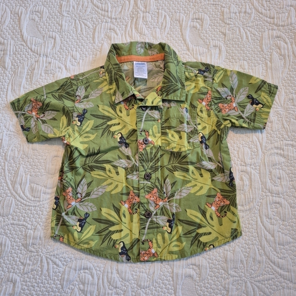 Gymboree boys 18 - 24 months Jungle Preserve line faint mark on back untreated